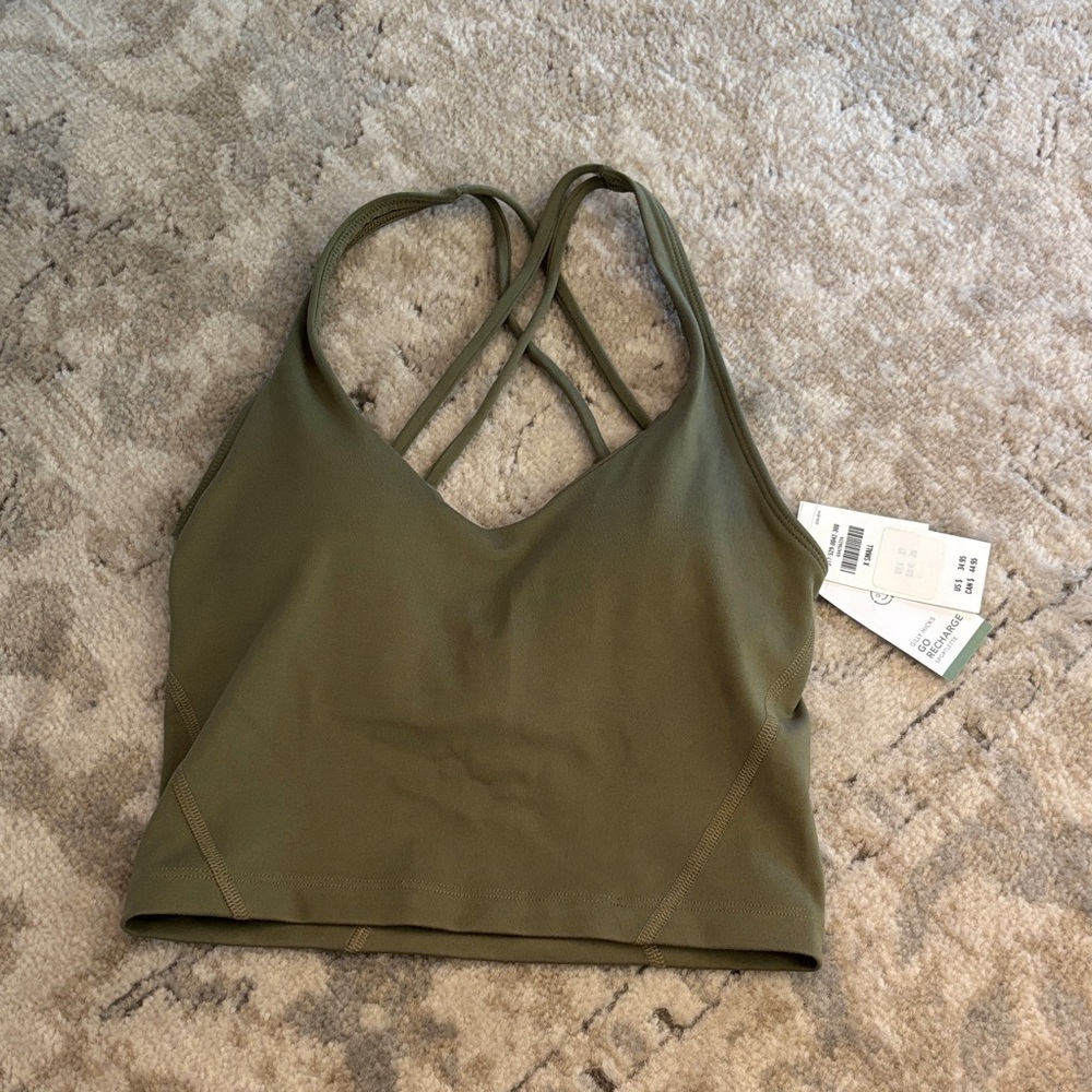 Gilly Hicks - Olive Green Strappy Crop Top